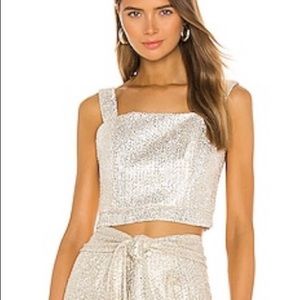 Metallic Cropped Top